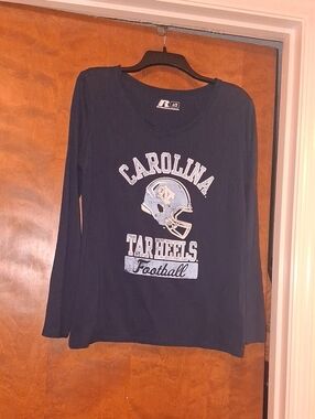 Russell Athletic Navy Carolina Tar Heels Football Long Sleeve Tee